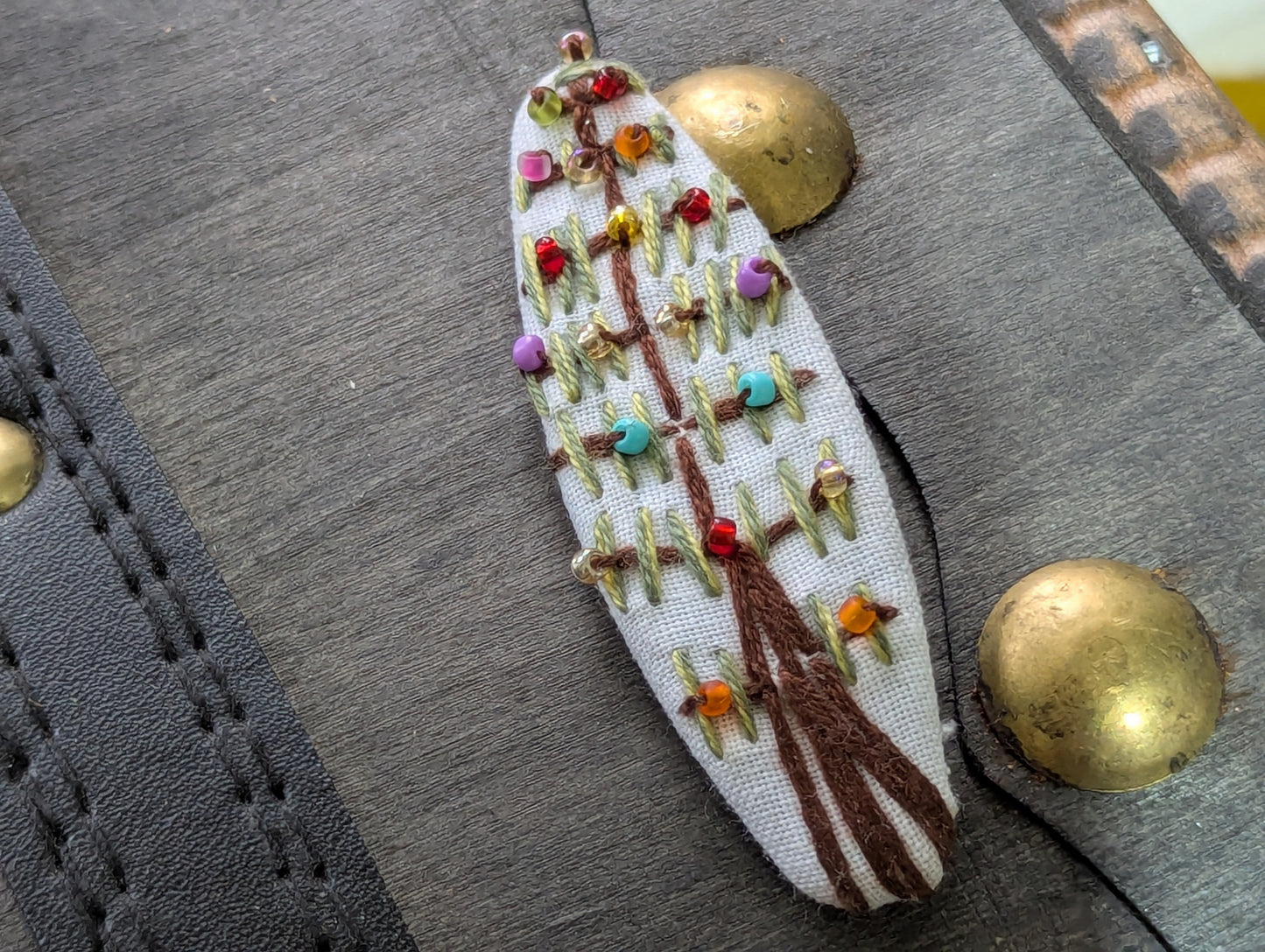 Embroidered Barrette