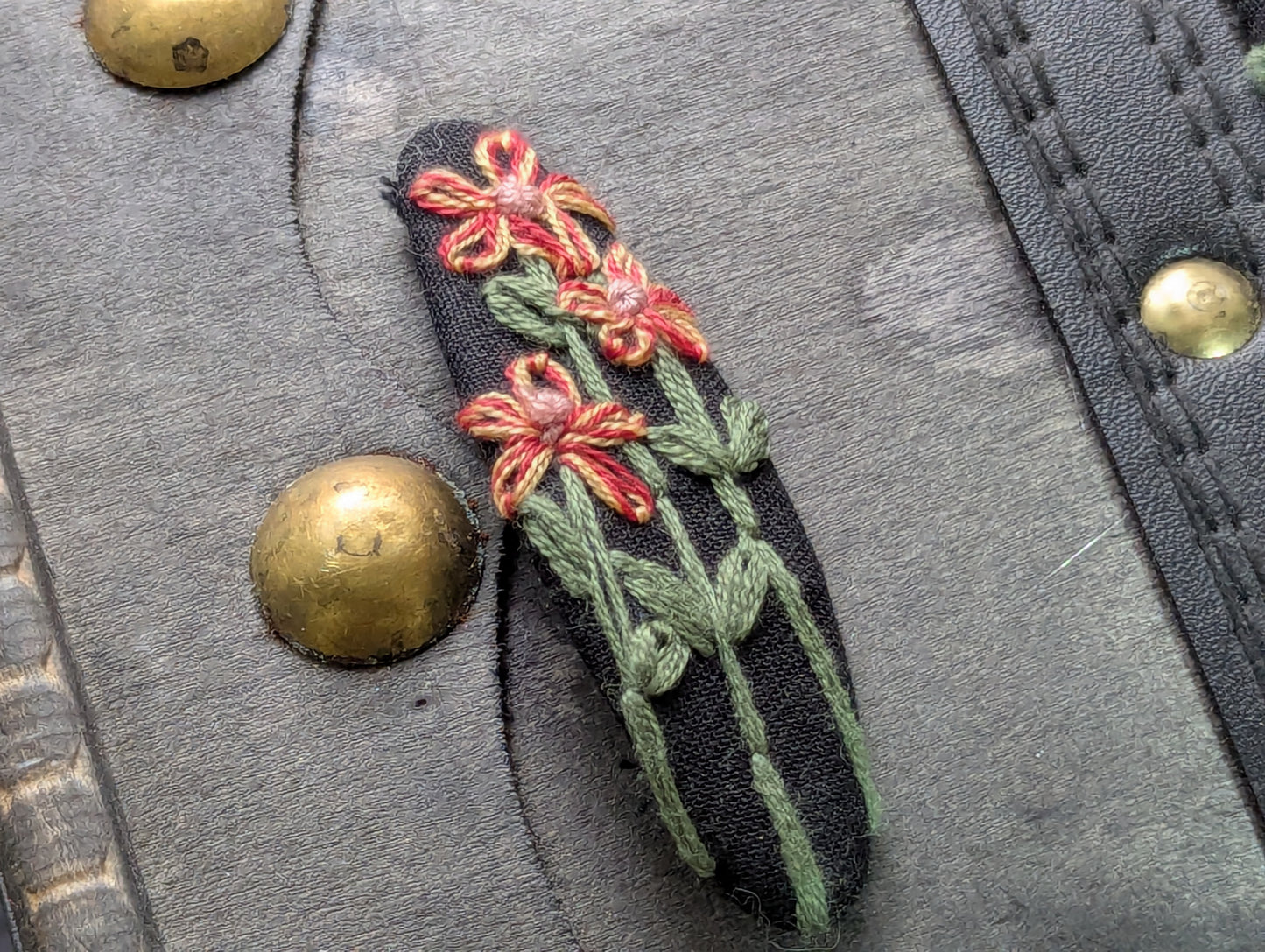 Embroidered Barrette