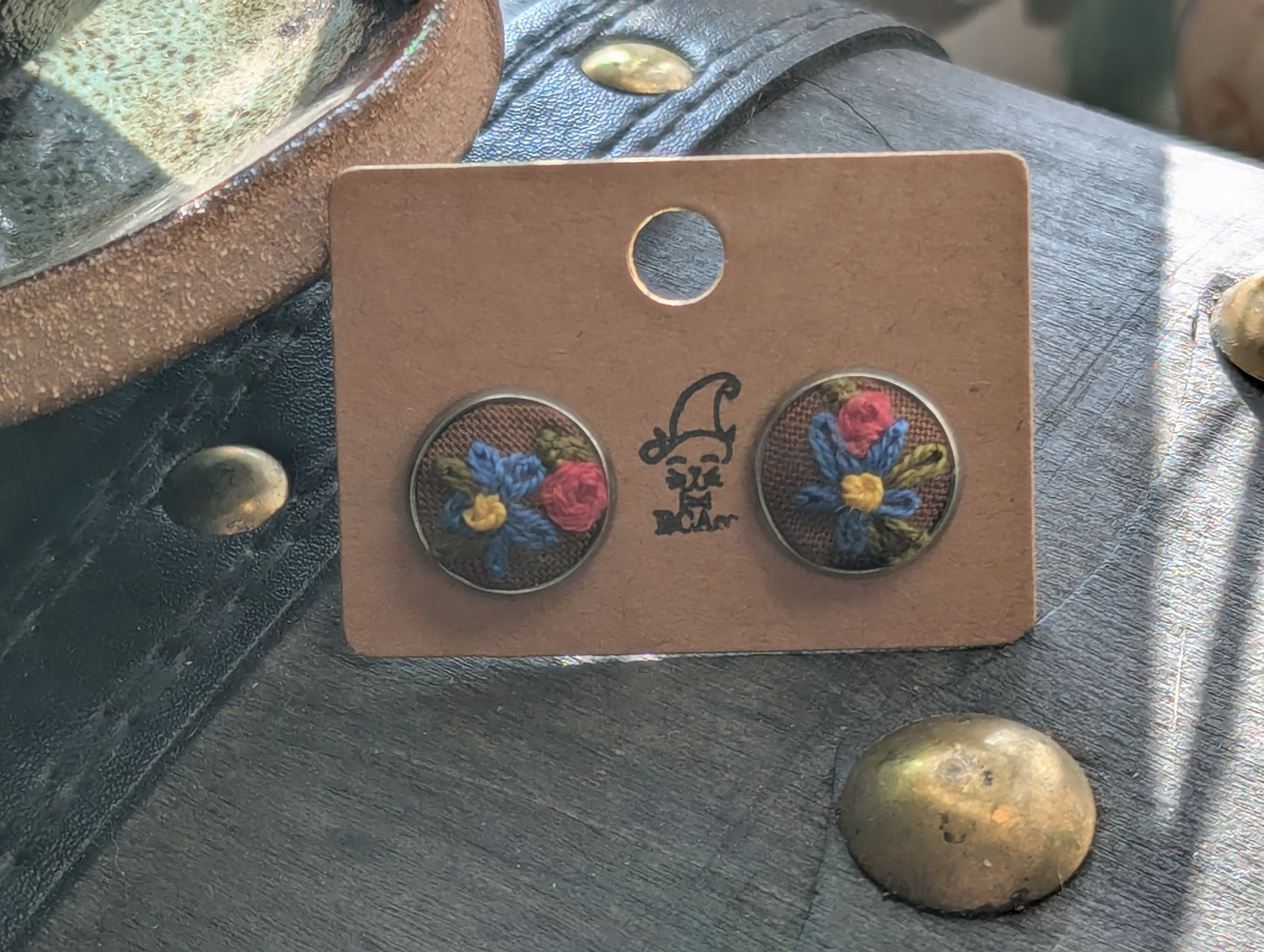 Embroidered Earrings