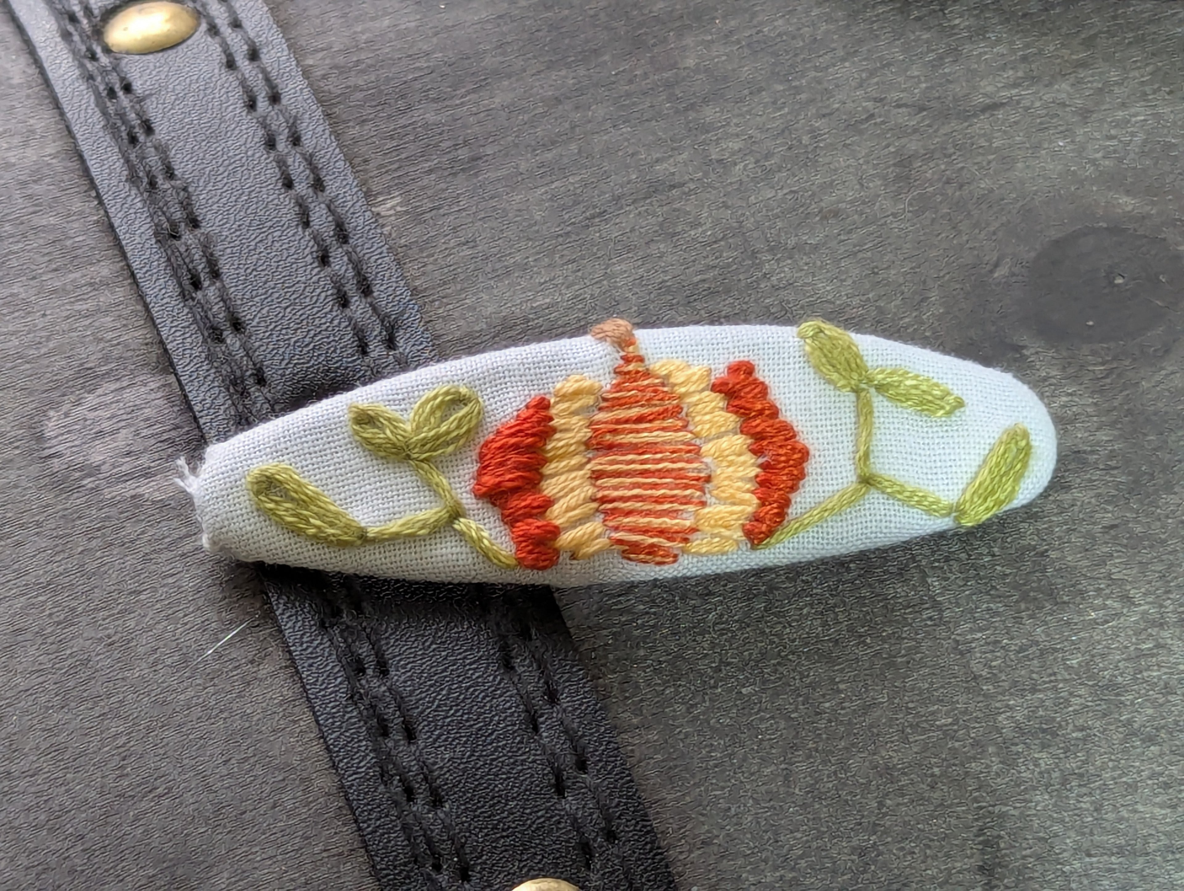 Embroidered Barrette