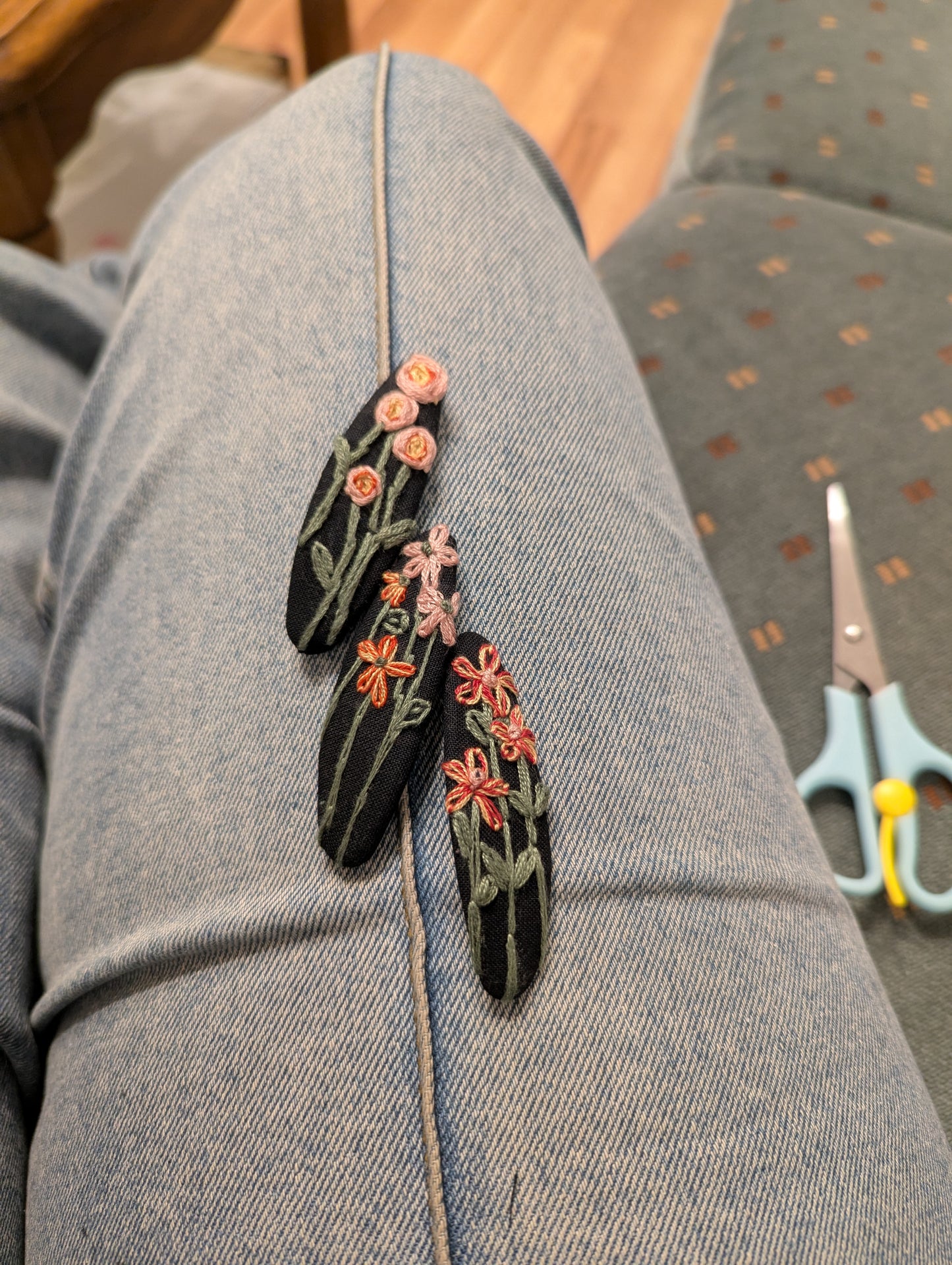 Embroidered Barrette