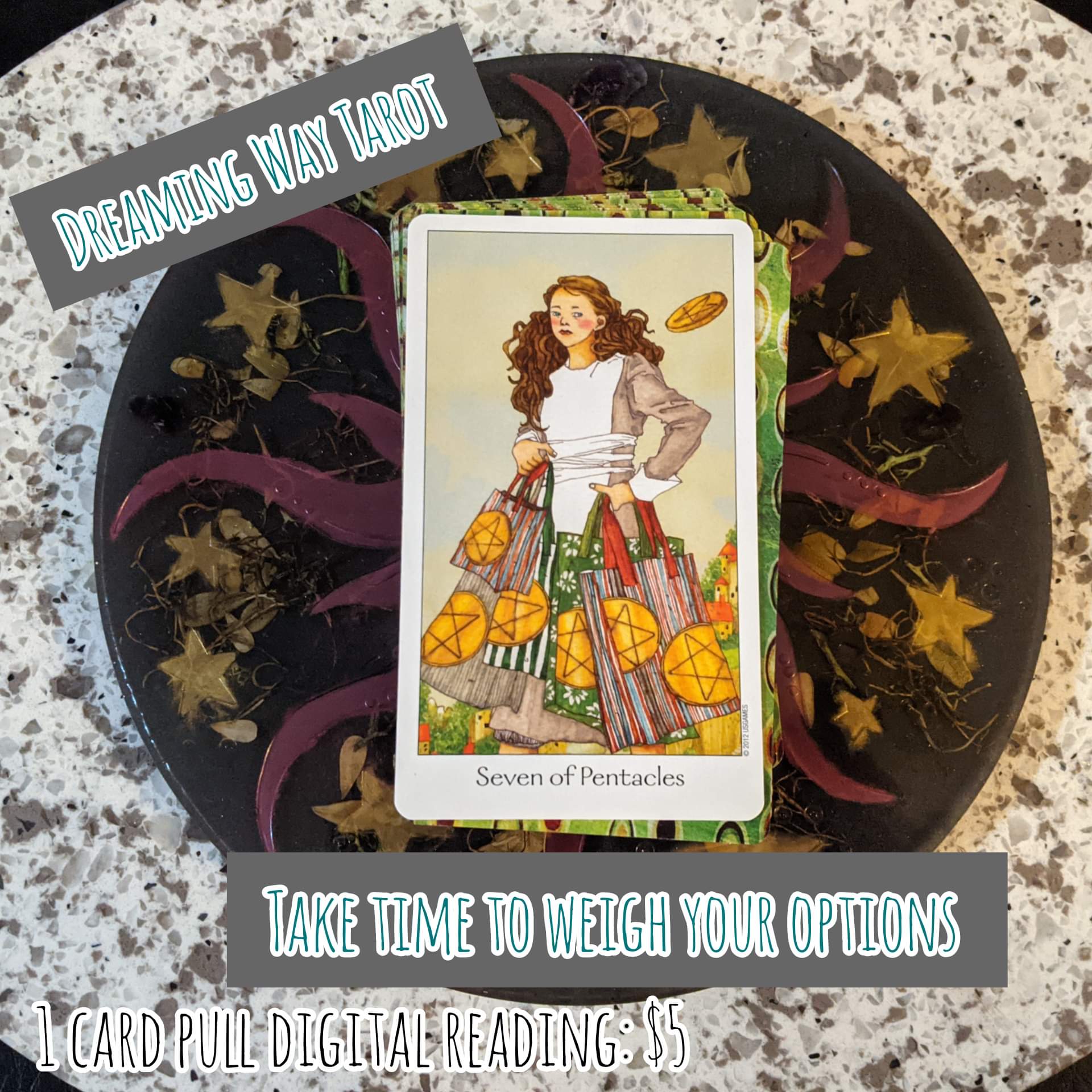 One-card tarot reading offering quick intuitive guidance, featuring a single tarot card drawn for clarity and spiritual insight.